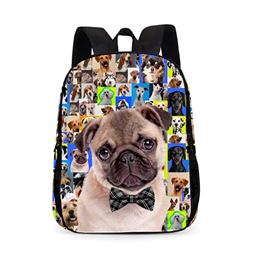 Preisvergleich Produktbild GFDSH 3D Gedruckter Rucksack süße Hunderucksacktasche, E05
