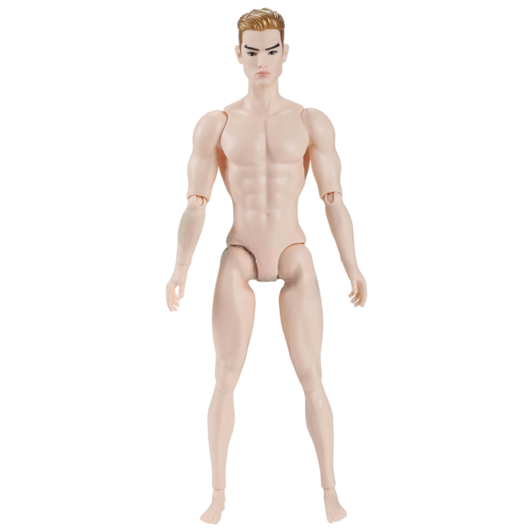 Grtheenumb Action Figures|1/6 Scale Action Figure Multi Jointed Posable Male Muscular Figure Body with Head for Display Doll Collection, White — image 1