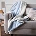 AmazonBasics Soft Micromink Sherpa Throw Blanket - Full or Queen, Smoke Blue