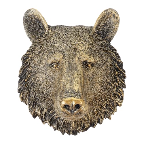 Tête d'ours en résine 3D HYTROVE, sculpture murale haut de gamme style européen