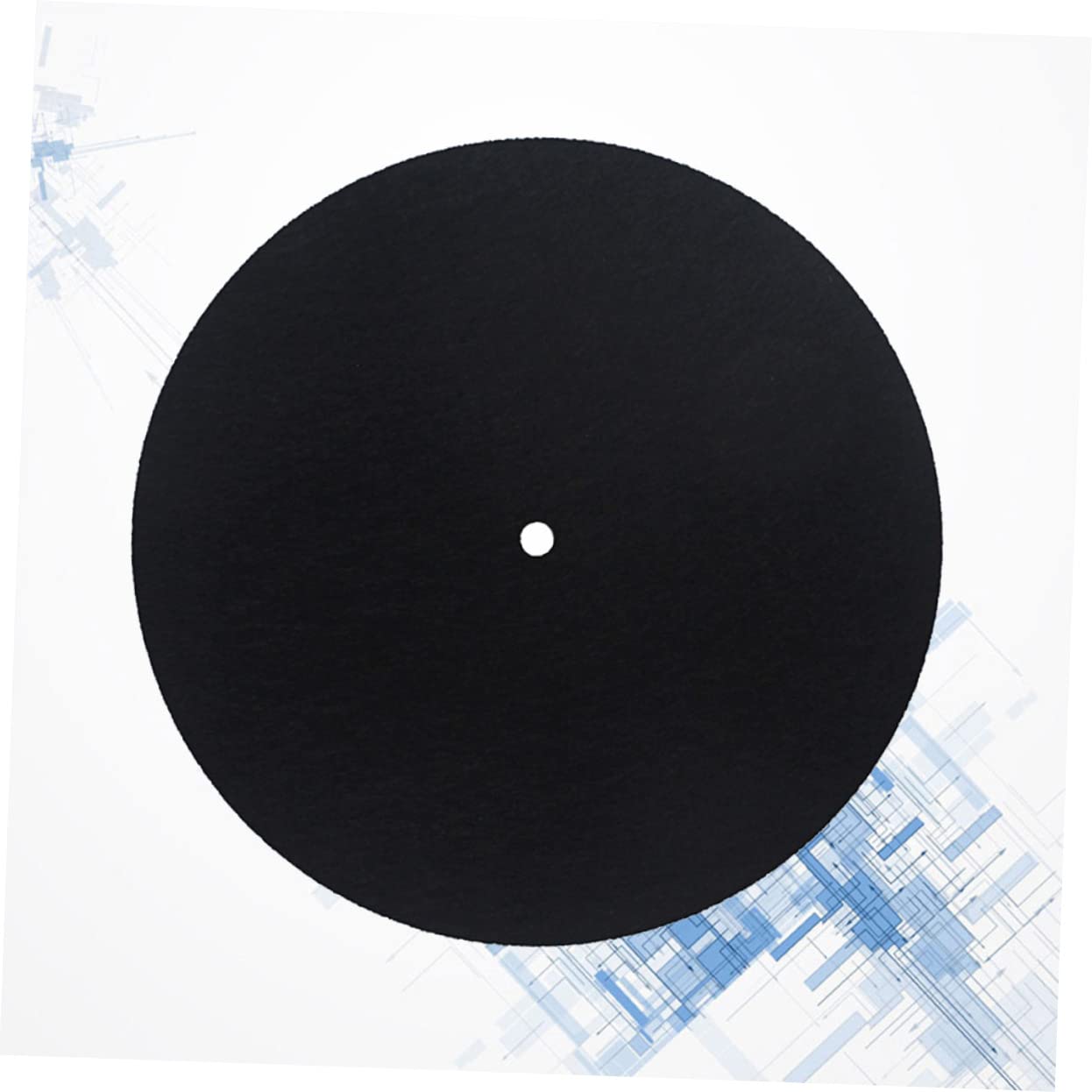 FUNOMOCYA 1l101 Turntable Platter Mat Wool Material Anti-static Pad Vinyl Record Mat Diameter 195mm for Players