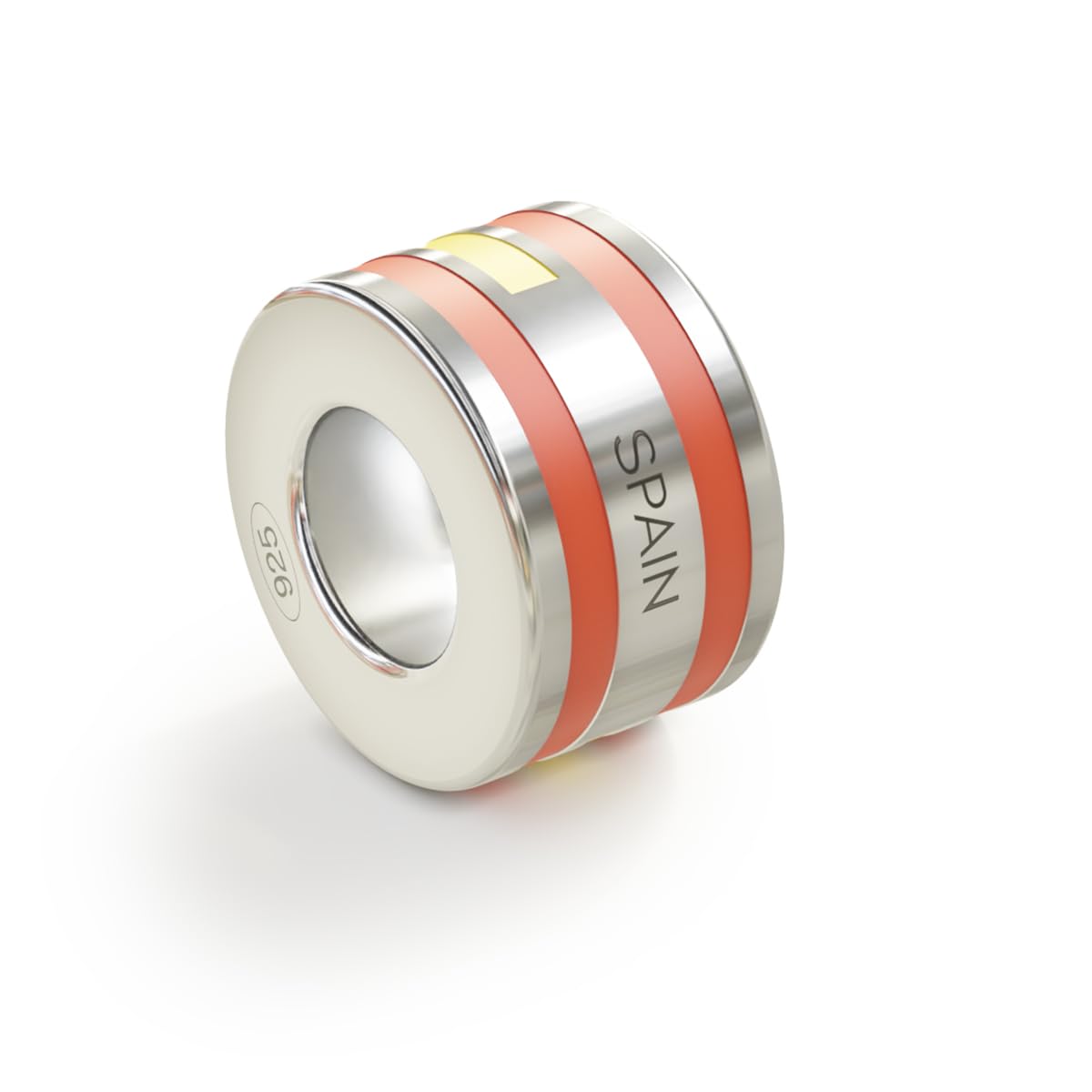 WearTravelers Charm Viaggi con Nome dello Stato e Colori delle Bandiere Nazionali - Compatibili con Tutte le Marche - Charm per Bracciali e Collane in Argento 925 Idea Regalo per chi Ama Viaggiare