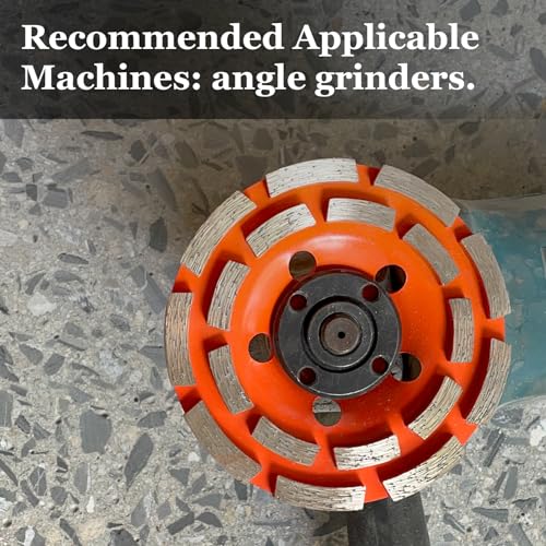 Nineroars ZDGW2115M 4.5 Inch Diamond Grinding Wheel Concrete Tools 18 Double Row Segments For Polishing And Cleaning Stone Concrete Surface thumb #5