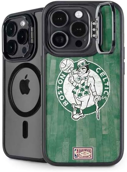 Skinit Kickstand Phone Case Compatible with iPhone 16 Pro - Officially Licensed NBA Boston Celtics Hardwood Classics Design
