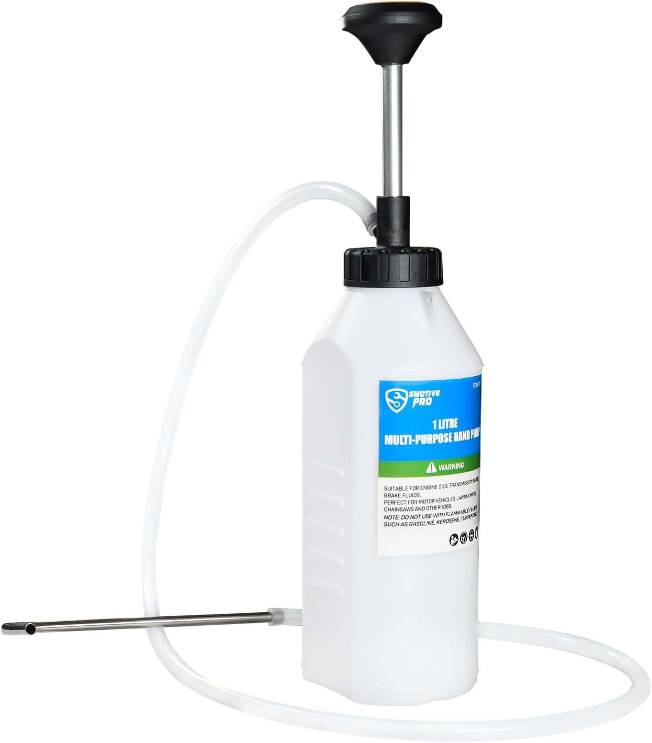 SMOTIVEPRO 1 Liter Multi-Purpose Oil Pump, Hand Fluid Transfer Pump for Engine Oil, Transmission, Brake Fluid, and Gearbox Oil, Precision Fluid Dispensing in Tight Spaces