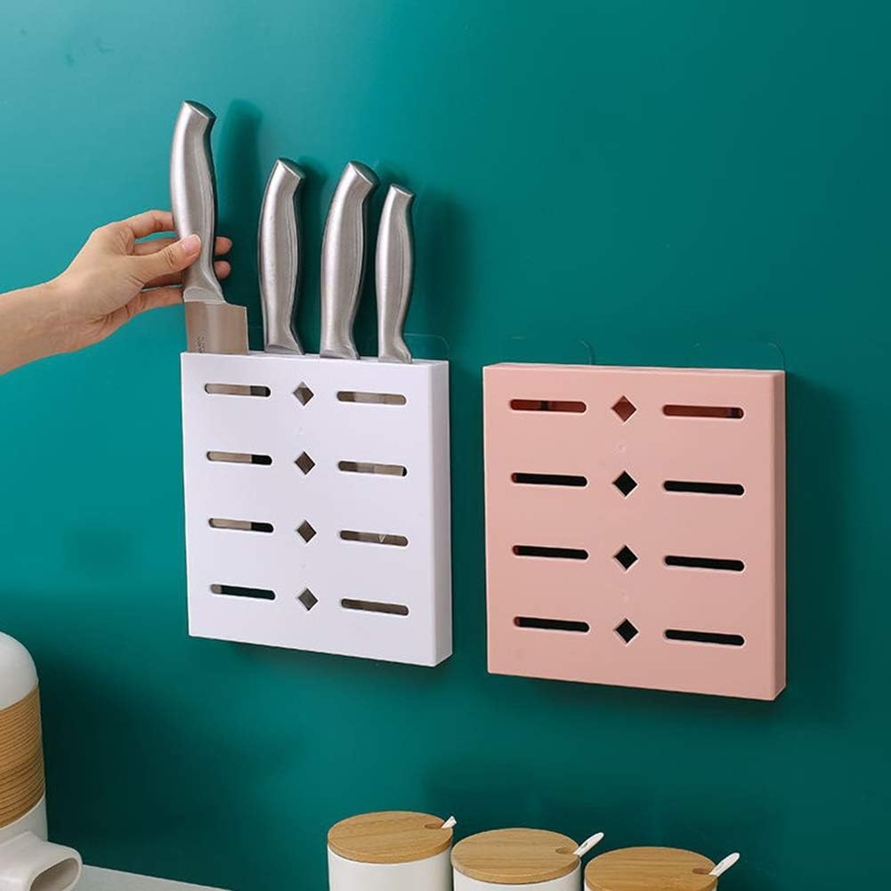 Wall Mounted Adhesive Drain Kitchen Storage Container Cutlery Organizer Holder