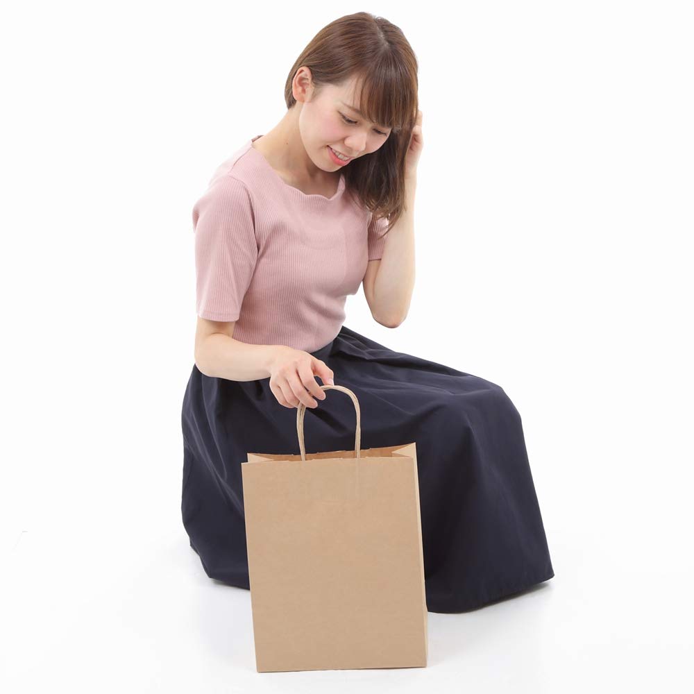 Amazon.co.jp: 井上紙業 クラフト 紙袋 [200枚] 無地 定番 業務用