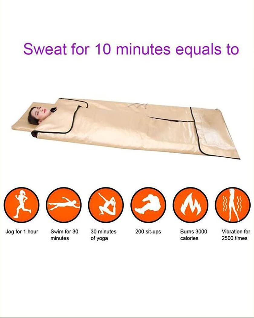 Manta de sauna de infrarrojos lejanos para pérdida de peso, portátil, 3 zonas, manta térmica para adelgazar y terapia de spa