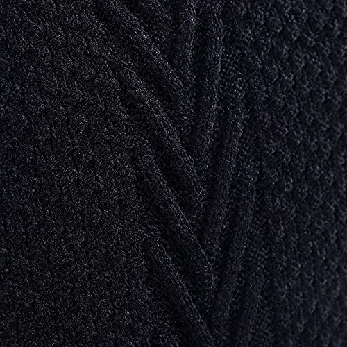 Mandioo Cotton Knitted Decorative Lumbar Throw Pillow Covers Soft Cozy Outdoor Cushion Cases Luxury Modern Pillowcases For Couch Sofa Bed 12X20 Inches Black #TOP3
