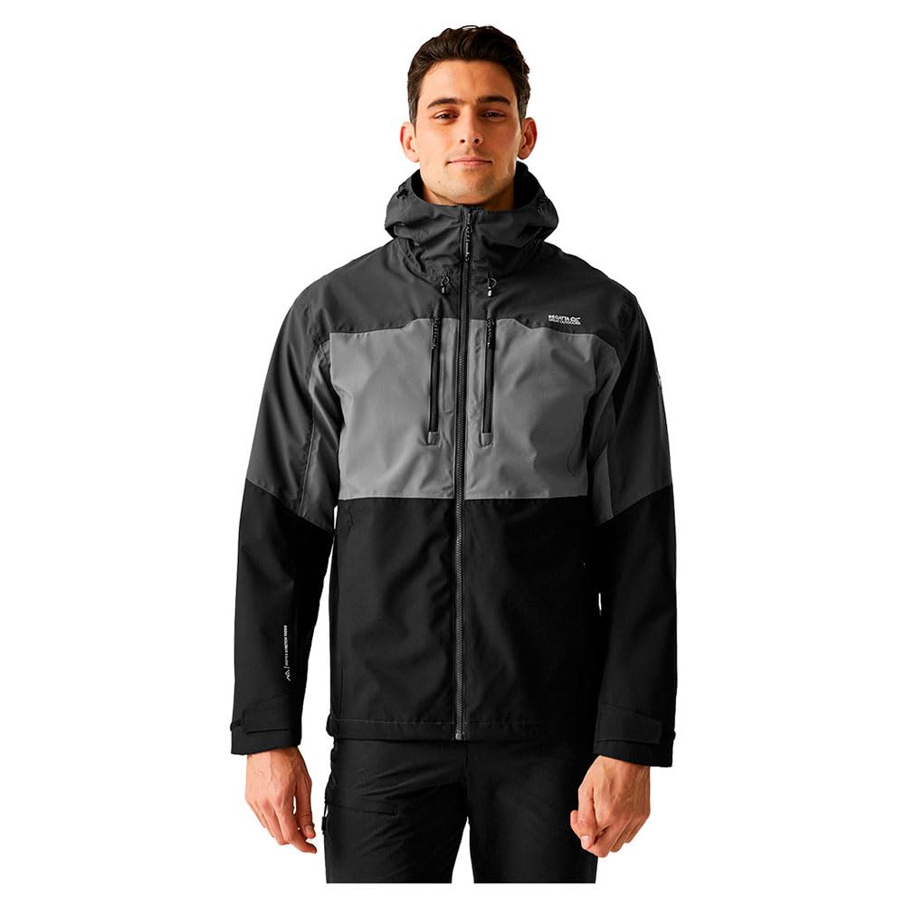Regatta Men's Grey Maland Waterproof Hooded Jacket in Size 2XL, Sports Direct