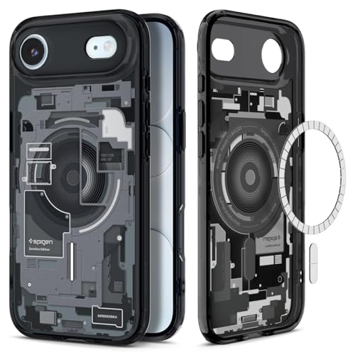 Spigen iPhone Air hoesje [Zero One Edition] [Anti-geel] High-tech ontwerp Ultra Hybrid MagFitje, compatibel met MagSafe-accessoires –Zero One Black