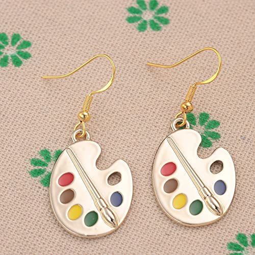 Art Teacher Appreciation Gifts Earring Girls Painters Palette Jewelry Set Art Teacher Art Earrings #TOP4