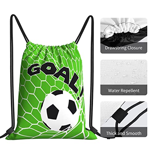 Soccer Drawstring Backpack Water Resistant String Bag Travel Sport Gym Bags #TOP3