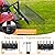 YINTATECH 72in 3 Point Tractor Rake, Pine Straw Needle Rake Tow Behind, Landscape Rake Attachment for Cat 1, Black