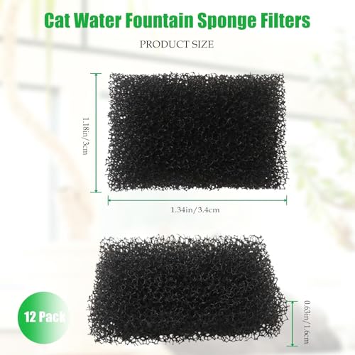 Filtro y esponja para fuente de agua de gato 24 pcs miniatura 2