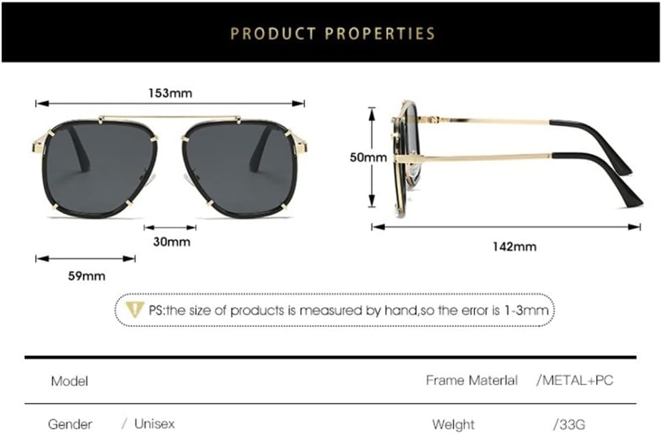 Metal Sunglasses Women Vintage Punk Sun Glasses Female Shades Men