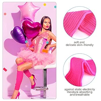 WDFCN 3 Stycken 80-tal 90-tal Neon Gru00f6n Gul Ros Benvu00e4rmare Svettband Set Neon Strumpor Stickade Manschetter Lu00f6parpannband Armband Fu00f6r Karneval Dans WDFCN 3 Stycken 80-tal 90-tal Neon Gru00f6n Gul Ros Benvu00e4rmare Svettband Set Neon Strumpor Stickade Manschetter Lu00f6parpannband Armband Fu00f6r Karneval Dans