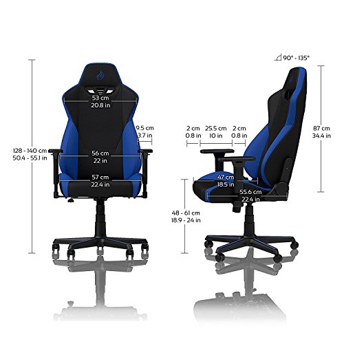 Nitro Concepts S300 Gaming Chair Galactic Blue Office Chair Ergonomic Cloth Cover Up To 300 Lbs Users 90 To 135 Reclinable Adjustable Height Armrests Amazon In Furniture