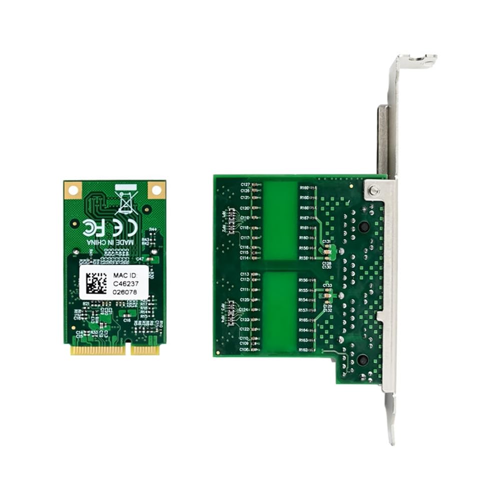 Tarjeta de Red MiniPCIE Gigabit Ethernet Adaptador Ethernet 4xRJ45 Puerto 10/100/1000Mbps I350-T4 Tarjeta de Red Ethernet SAS