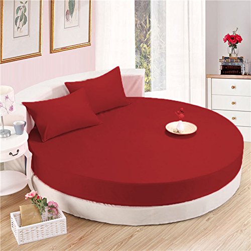 Parure de lit ronde 4 pièces en coton égyptien résistant pour grand lit circulaire