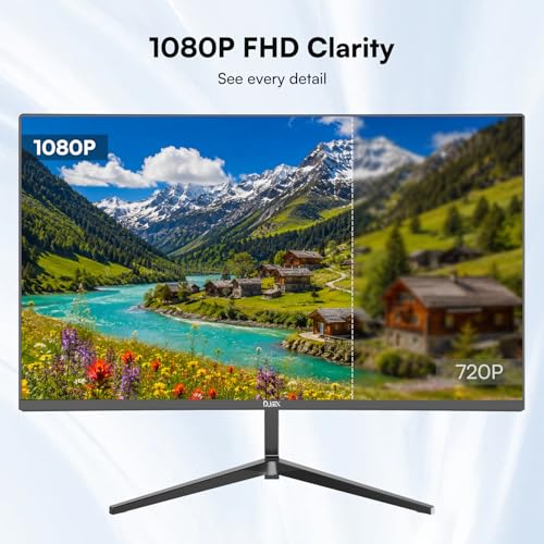 Image of 24 Inch Computer Monitor, FHD 1080P Business Monitor 100Hz, Frameless PC Monitor, Built-in Speaker, 99% sRGB, Low Blue Light Eye Care, 4000:1 Contrast Ratio, HDMI & DP, VESA Mountable