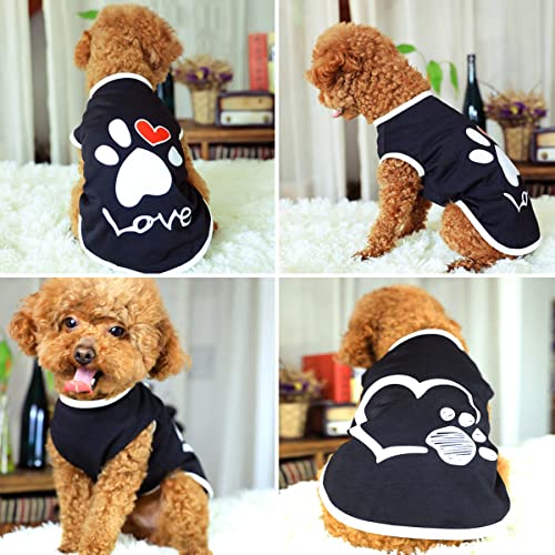 Brocarp Dog Shirt Puppy Vest, 2 Pack Pet Clothes Doggy Tshirt Costume, Dog Outfit For Small Extra Small Medium Large Boy Girl Dogs Cats Kitten, Cotton Clothing Apparel Soft And Breathable #TOP1