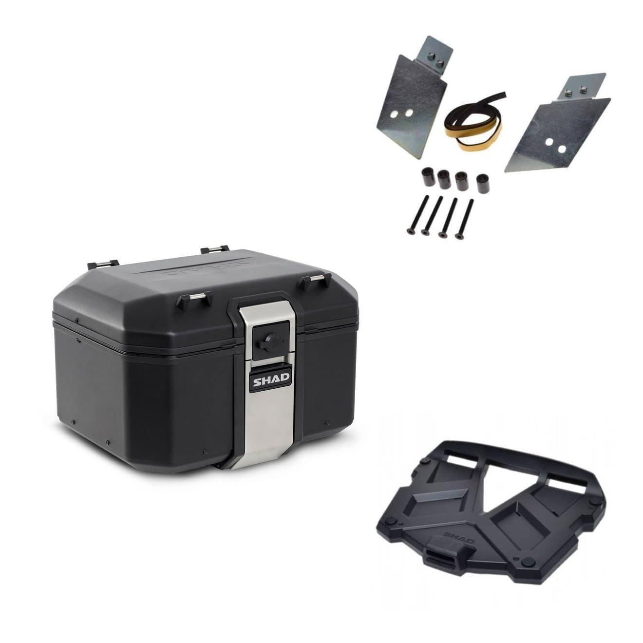 Baul Tr48 Black + Parrilla Terra Plástic KIT-565769