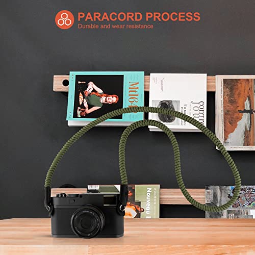 Toopmount Strap For Camera, Paracord Shoulder Strap, Woven Round Rope With Metal Clasps, 43 In Neck Strap For Most Cameras #TOP7