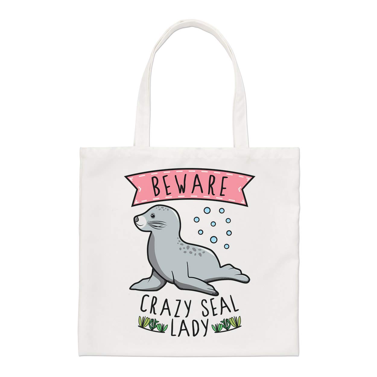 Beware Crazy Seal Lady Regular Tote Bag