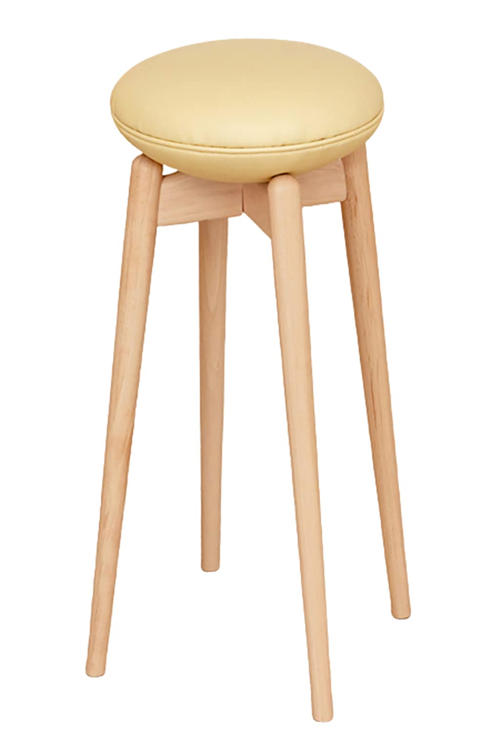 Amazon｜マカロンハイスツール 天然木 高さ65cm 北欧 キッチンスツール