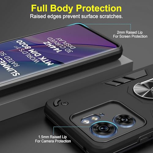 Image of NDCOM for Moto Edge 40 Back Cover Premium - Sleek Motorola Edge 40 Back Cover, Stylish Moto Edge 40 Cover Ring Holder Case
