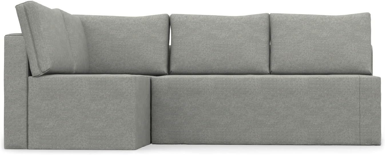comfortly Corner Sofa Bed Slipcover Replacement Hand Made Compatible with FRIHETEN Corner Sofa Bed Left with 5 Cushions - Covers ONLY (Cashmere Blends - Rabbit)
