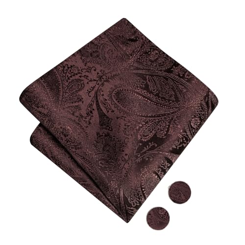 Image of Dubulle Mens Paisley Striped Bowtie Set Pre-tied Bowtie for Men and Pocket Square Set Wedding Business