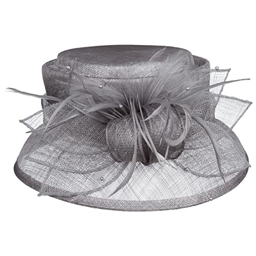 McBURN Chapeau Mareana Bijou pour la tête Chapeau Cloche (Taille Unique - Gris)