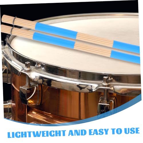 Kisangel 1pair Bundle Wooden Drum Brushes para música Jazz y Folk, palillos profesionales para batería con estuche suave miniatura 3