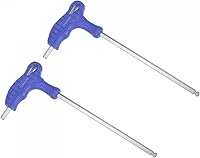 Vista 10 de uxcell Llave hexagonal de extremo de bola de 0.118 in, llave inglesa con mango en T, acero métrico CR-V, 2
