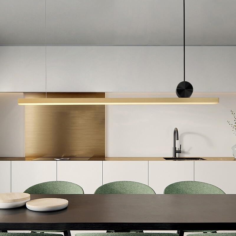 Lampe à suspension LED 88cm en fer avec éclairage chaud non éblouissant