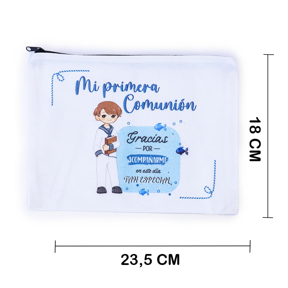 Pack de 6 a 36 uds, Neceser comunión niño o niña, Neceser Mujer Detalle comunión,18x23.5cm, Detalles Invitados comunión, Recuerdos comunión, Detalles Mujer, Regalantes (30, Niño)