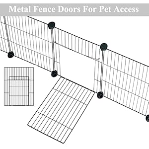 LANGXUN-DIY-Small-Animal-Playpen-Pet-Playpen-for-Small-Dogs-with-Door-Rabbit-Cage-Guinea-Pig-Cages-Puppy-Playpen-Kitten-Playpen-Indoor-Outdoor-Yard-Fence-12-Metal-Panels-12-Plastic-Panels - Cucciolini Doodles   LANGXUN-DIY-Small-Animal-Playpen-Pet-Playpen-for-Small-Dogs-with-Door-Rabbit-Cage-Guinea-Pig-Cages-Puppy-Playpen-Kitten-Playpen-Indoor-Outdoor-Yard-Fence-12-Metal-Panels-12-Plastic-Panels