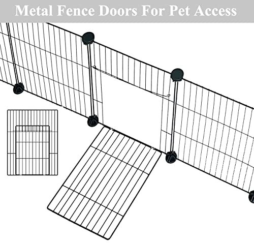 LANGXUN-DIY-Small-Animal-Playpen-Pet-Playpen-for-Small-Dogs-with-Door-Rabbit-Cage-Guinea-Pig-Cages-Puppy-Playpen-Kitten-Playpen-Indoor-Outdoor-Yard-Fence-12-Metal-Panels-12-Plastic-Panels - Cucciolini Doodles   LANGXUN-DIY-Small-Animal-Playpen-Pet-Playpen-for-Small-Dogs-with-Door-Rabbit-Cage-Guinea-Pig-Cages-Puppy-Playpen-Kitten-Playpen-Indoor-Outdoor-Yard-Fence-12-Metal-Panels-12-Plastic-Panels