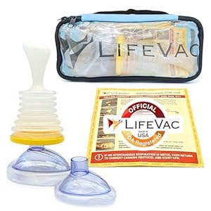 LifeVac Blue Travel Kit – Portable Suction Rescue Device, First Aid Kit for Kids and Adults, Portable Airway Suction Device for Children and Adults