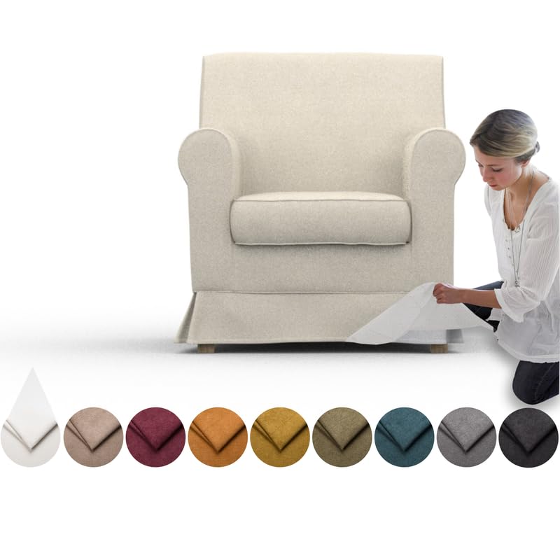 MASTERS OF COVERS Fodera di Ricambio per Poltrona IKEA Ektorp Jennylund, Copripoltrona, 78 cm x 85 cm x 84 cm (Blu, Cotone