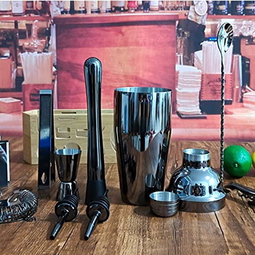 DERCLIVE Cocktail Shaker Set Met Bamboe Stand Bar Shaker Kit Voor Drinken Mengen Thuis Bar Feesten - Image 7