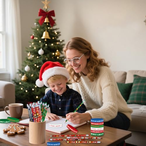 Set de 48 lápices navideños multicolor miniatura 4