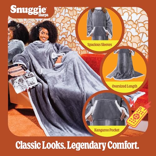 Image of Snuggie The Original Wearable Blanket With Sleeves & Pockets | Cozy Oversized Throw for Adult Men & Women | One Size, 71x54