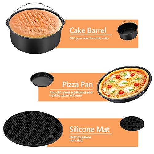 Air Fryer Accessories,TedGem 12PCS Air Fryer Accessories Set for Gowise USA & Phillips & Cozyna Air Fryer,Suit for 5.3qt to 5.8qt
