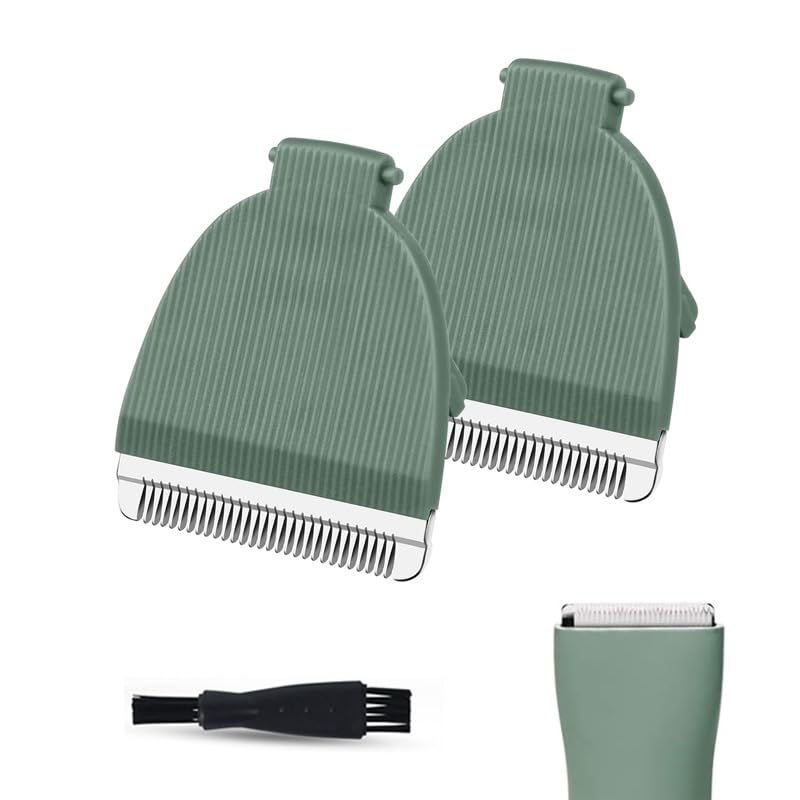 TRAH 2 Packs Green Replacement Blades for Meridian Trimmer,Compatible with Meridian Body Trimmer Onyx & Sage，Hygienic Ceramic Replacement Blades