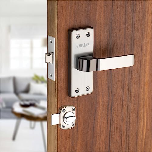 SARDAR NOVO 5" Iron Baby Latch| Bathroom Door Handle| Mortise Door Handle with Baby Latch| Keyless Handle Bathroom| Push to Close Latch (with Rotary Latch) (B0C6V3PF1D) Amazon Price History, Amazon Price Tracker