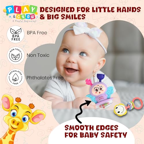 Image of Play & Grow Teethable Rattle Set Pack of 07pcs Infant Early Learning and Sensory devlopment Toy