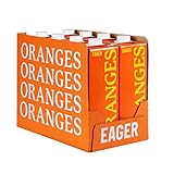 Eager Smooth Orange Juice 100% Squeezed, Refreshing Fruit Drink, No Bits, NFC Not From Concentrate, 1 Litre (Pack of 8)
